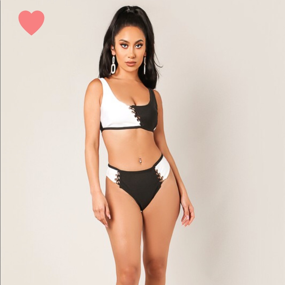 Color Block Bandage Swimset